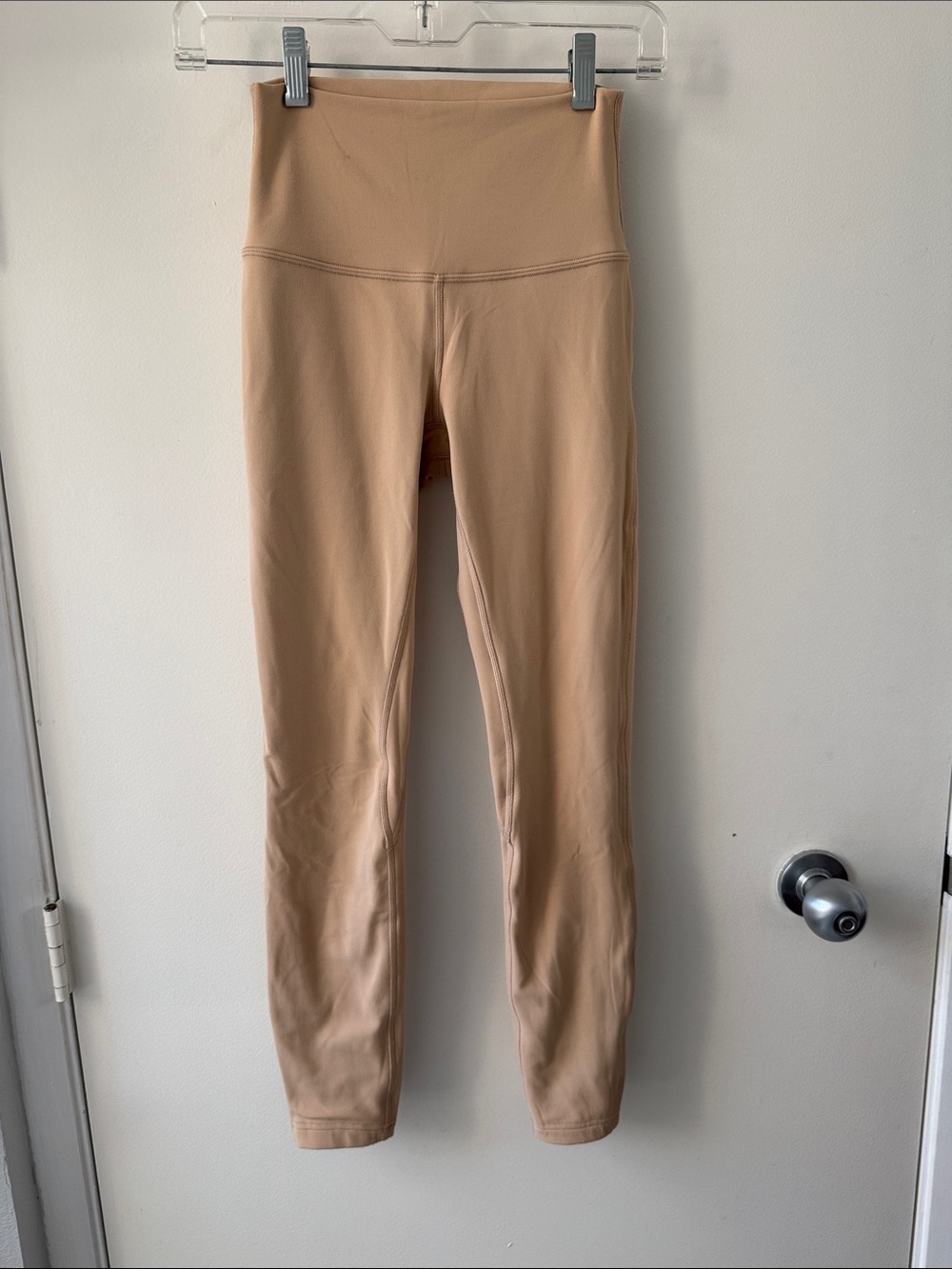 Lululemon Align High-Waist Nude Leggings pants size 4 25.5” length lined